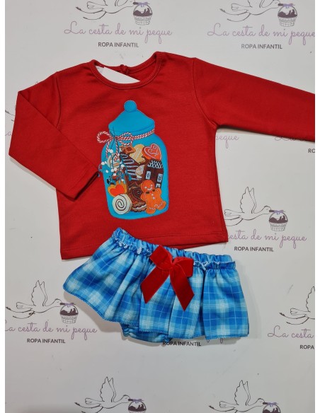 Conjunto Faldita Tarro Galletas Navidad