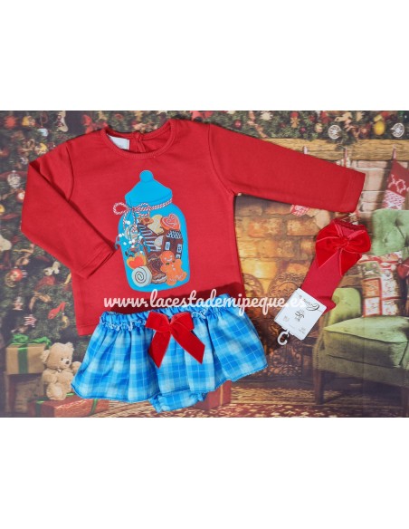 Conjunto Faldita Tarro Galletas Navidad
