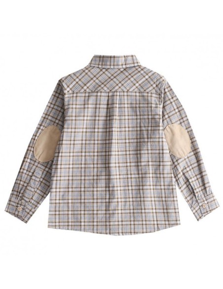 Camisa Bebé Cuadros Chocolate