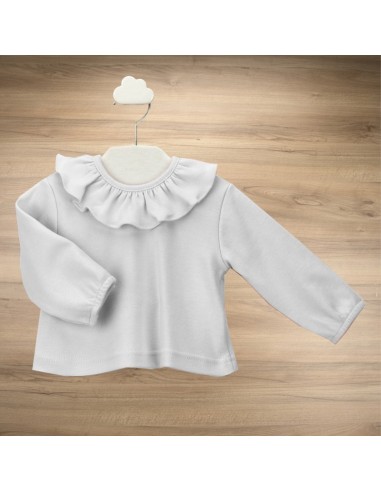 Camiseta Blanca Cuello Volante