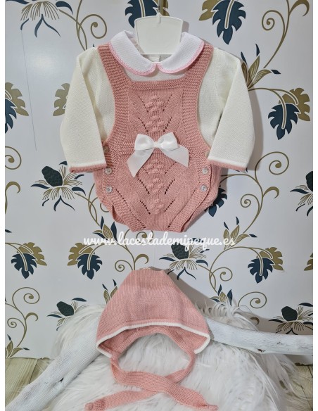 Conjunto Hilo Jersey y Ranita Hilo con Capota Maquillaje