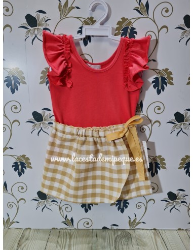 Camiseta Coral Sisa Volante
