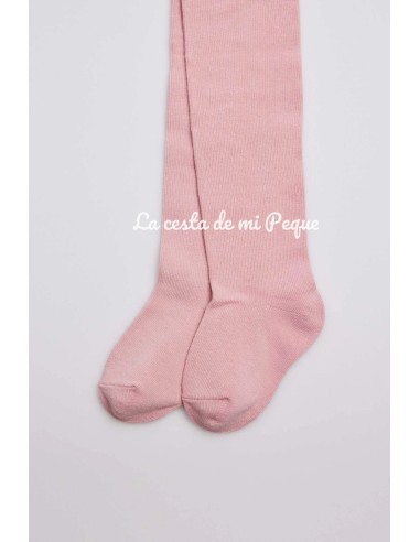 Leotardo clásico liso Rosa Palo Bebé