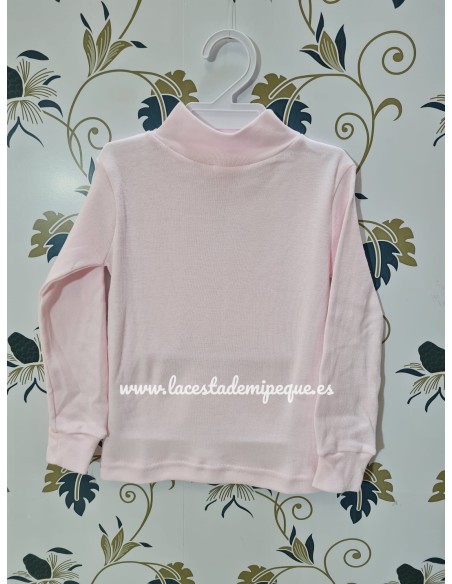 Camiseta Cuello Semicisne Rosa
