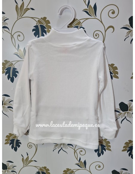 Camiseta Cuello Semicisne Blanca