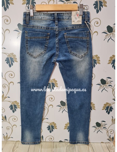 Pantalón Vaquero Elástico Desgastado