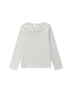 Camiseta Crudo Cuello Volante Tul Newness