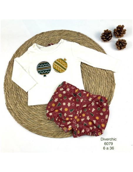 Conjunto Pololo Bolas Navidad