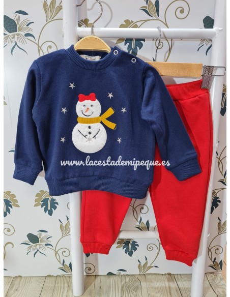 Chándal Muñeca Nieve Marino-Rojo