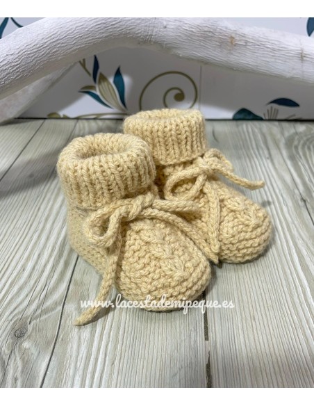 Patucos de Lana Artesanales Camel