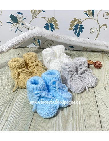 Patucos de Lana Artesanales Camel