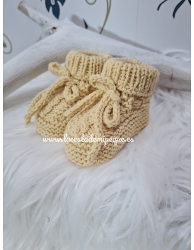 Patucos de Lana Artesanales Camel