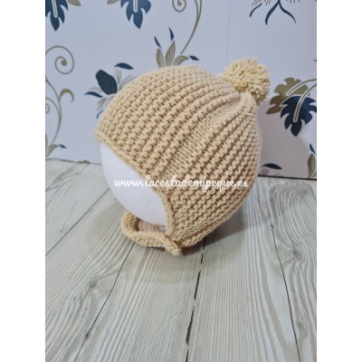 Gorro Artesanal Lana Camel