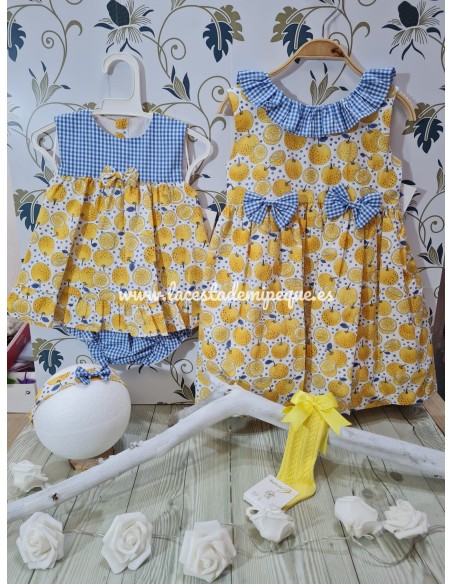 Vestido Limones Lazos Vichy