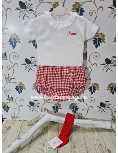 Braguita Cubrepañal Unisex Vichy Colores