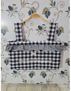 Bolso Minibag Vichy Marino Combi Volantito