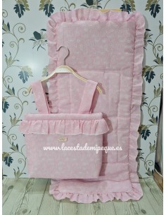 Bolso y Funda Universal Rosa cashmere Volante