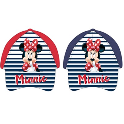 Gorra Minnie Mouse Rayas Rojo