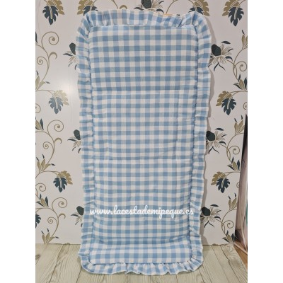 Funda Universal Vichy Celeste Cuadros-M Volante