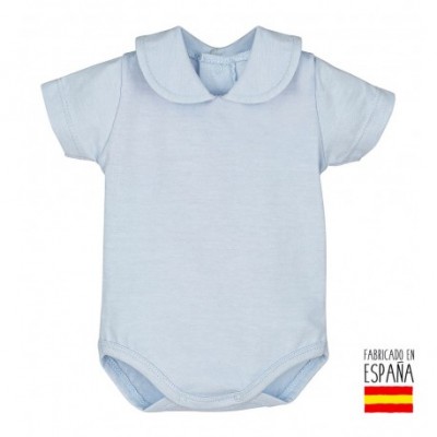 Body Lugo Cuello Bebé Celeste M/C