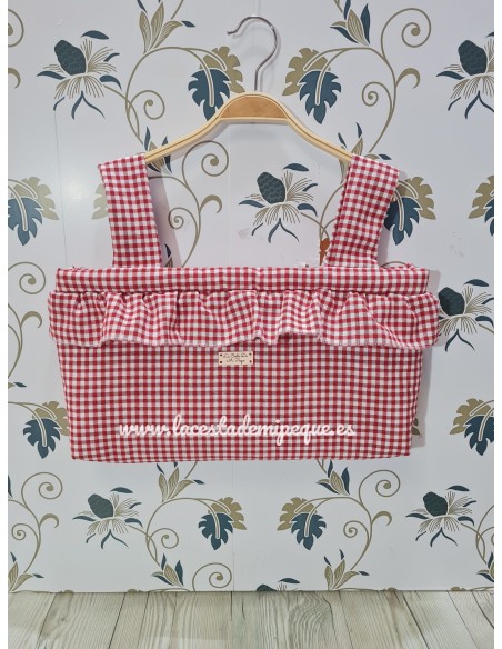 Bolso Vichy Rojo Volantito