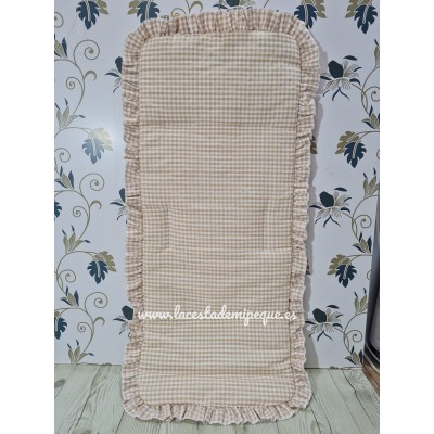 Funda Universal Vichy Beige Cuadros-P Volante