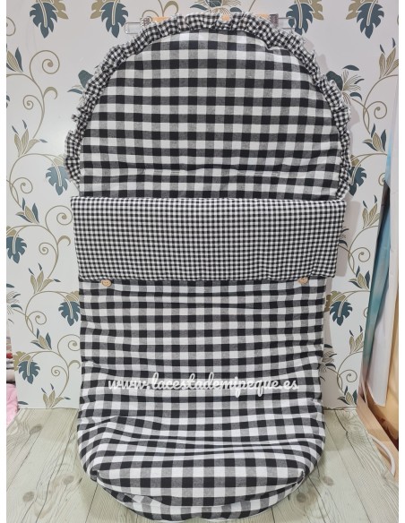 Saco Universal Vichy Negro Mediano Combi