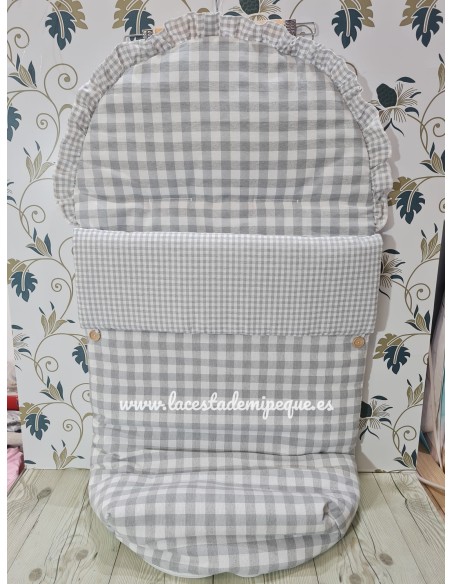 Saco Universal Vichy Gris Mediano Combi