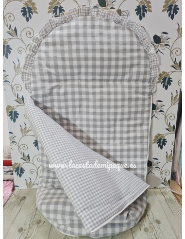 Saco Universal Vichy Gris Mediano Combi