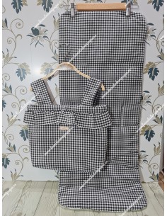 Bolso y Funda Universal Vichy Negro Pequeño Basic