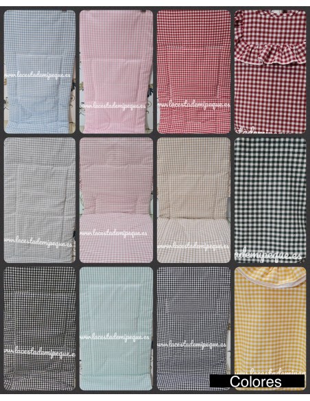 Colcha Capazo Universal Vichy Cuadros-P Color a Elegir