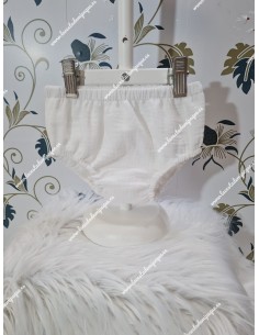 Braguita Cubrepañal Unisex Bambula Blanca
