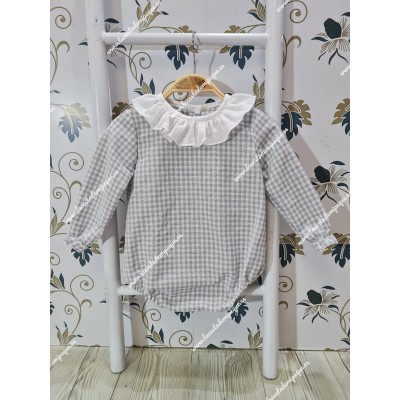 Pelele Vichy Gris Cuadros-P C/Bambula M/L