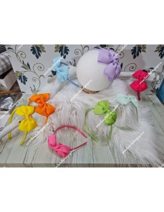 Diadema Lazo rosa chicle 2