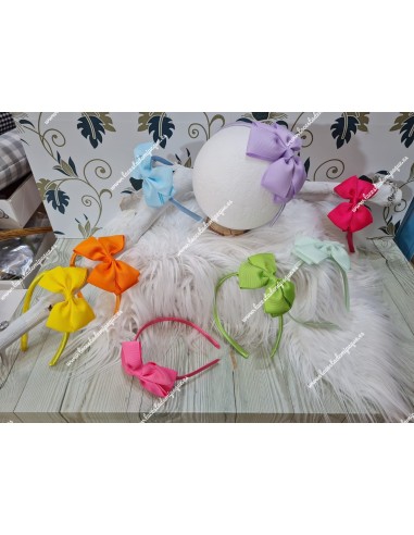Diadema Lazo rosa chicle