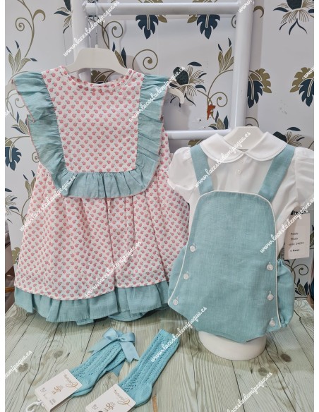 Conjunto Peto y Blusa Verde