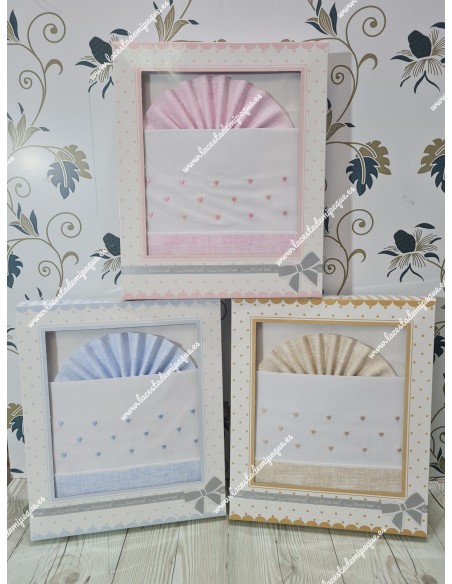 Juego Sábanas Coche Corazones Blanco-Rosa