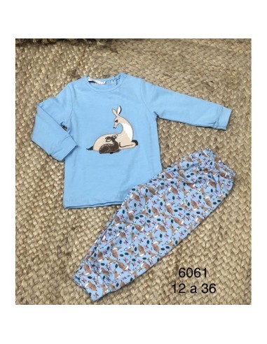 Pijama Bebé Ciervo celeste