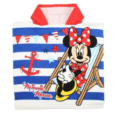 Poncho Toalla Minnie Mouse Rayas