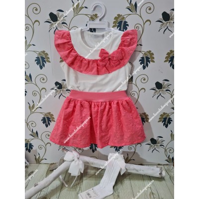 Conjunto Falda Flores Coral Alma