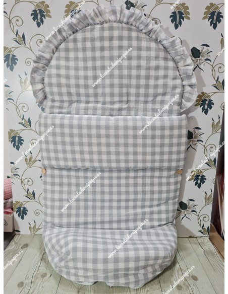 Saco Universal Vichy Gris cuadro Mediano