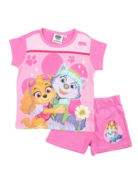 Conjunto Short Patrulla Canina Rosa