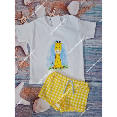 Conjunto Baño Niño Jirafa Amarillo