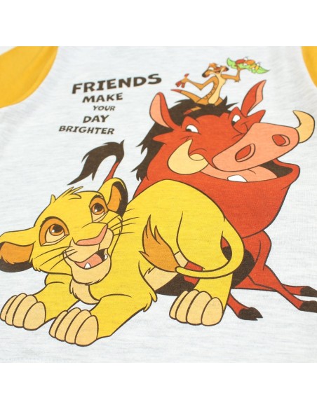 Conjunto Bermuda El Rey León Gris-Mostaza