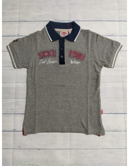 Conjunto Polo Lee Cooper Gris y Bermuda Marino