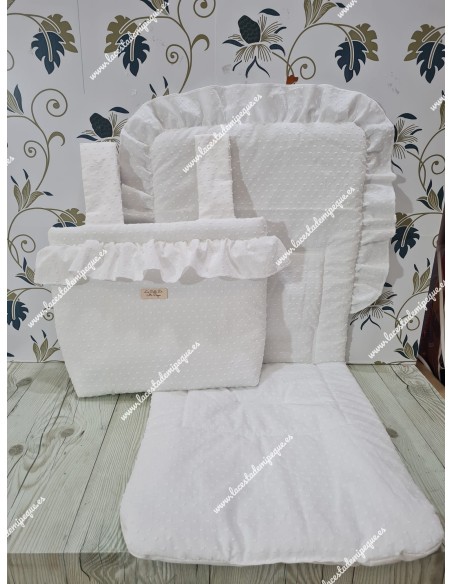 Bolso pocket volante y Funda Universal Plumeti Blanco