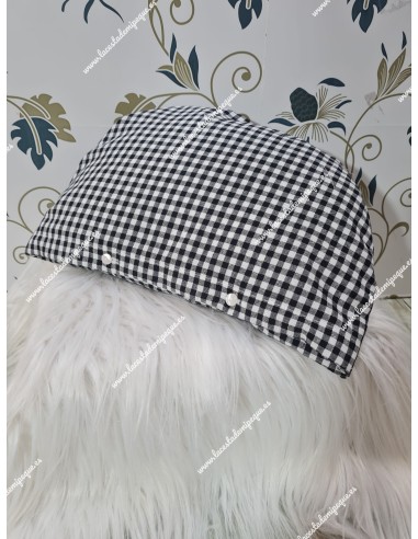 Almohada capazo vichy Negro Cuadros-P