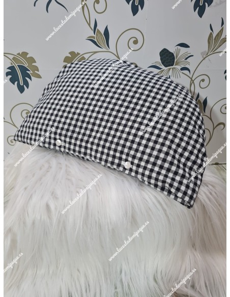 Almohada capazo vichy Negro Cuadros-P