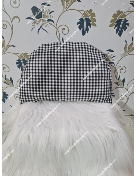 Almohada capazo vichy Negro Cuadros-P