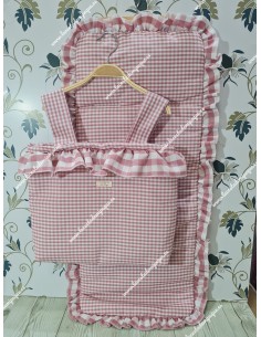 Bolso y Funda Universal Vichy Maquillaje Pequeño Combi Volante